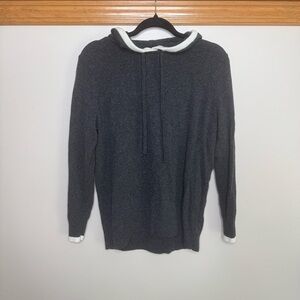 Summersalt the luxe cashmere wool dark grey hooded sweater small